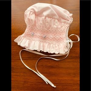 Adorable Smocked Baby Bonnet